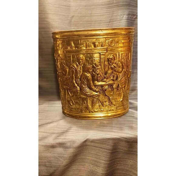 Vintage brass umbrella holder from England. In good condition